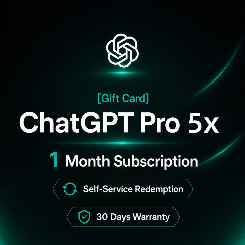 [Gift card] ChatGPT Pro 5x 1-Month Subscription <1-month warranty> Save 5%